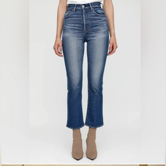 MOUSSY VINTAGE Jeans Otis Flare Hi High Rise Jeans In Blue Size 24 - Picture 1 of 8